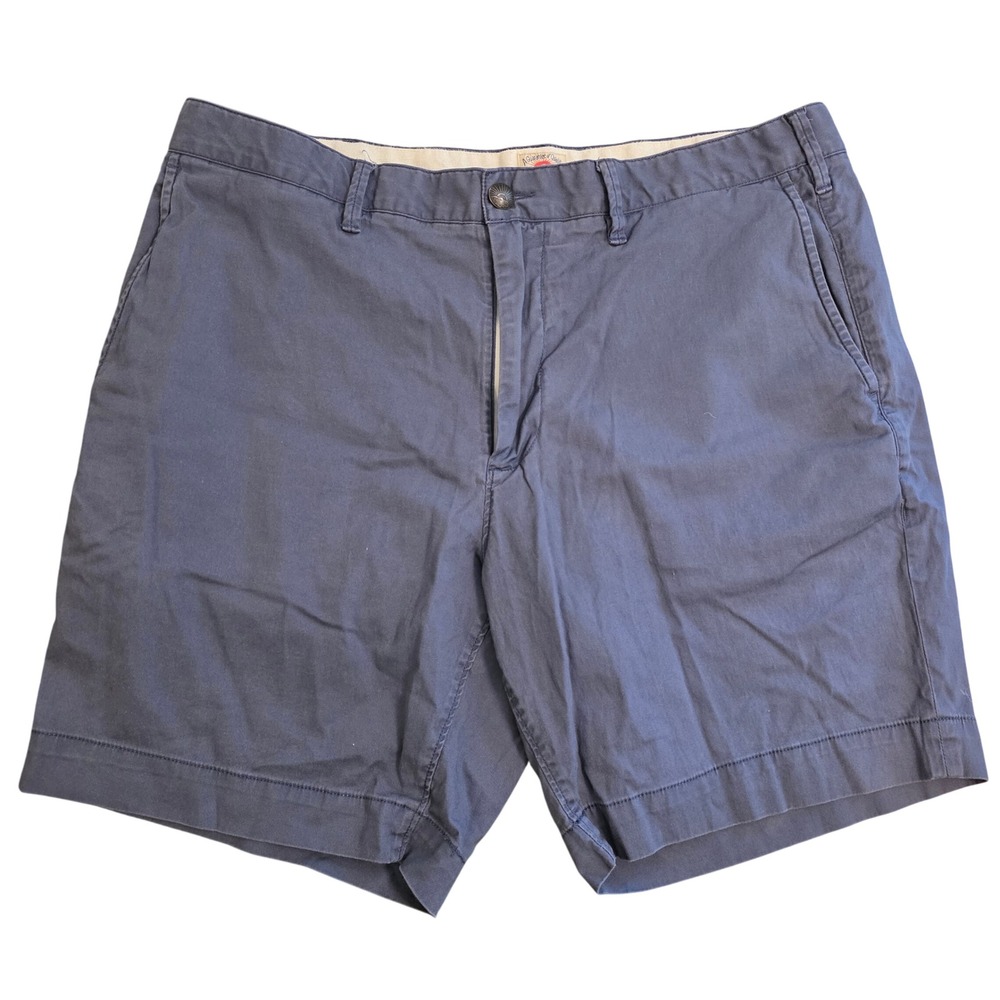 Faherty Brand Mens All Day Shorts Navy Blue Chino Size 34 Stretch Cotton 7"
